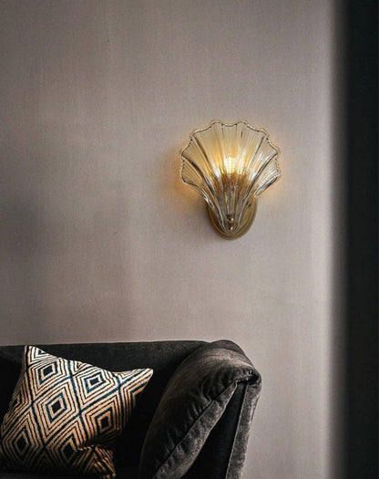Glass Shell Wall Light