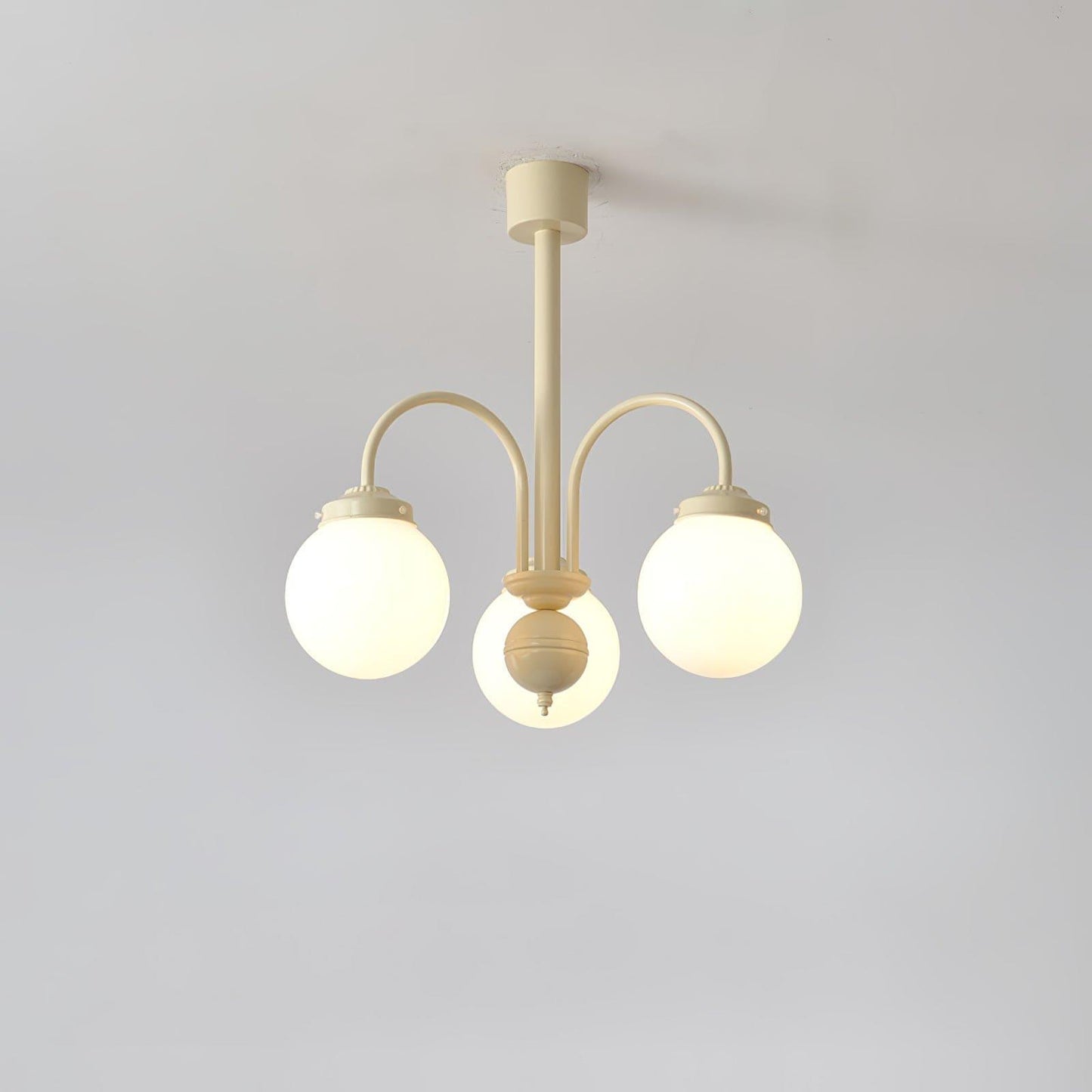 Glass Sphere Cream Chandelier