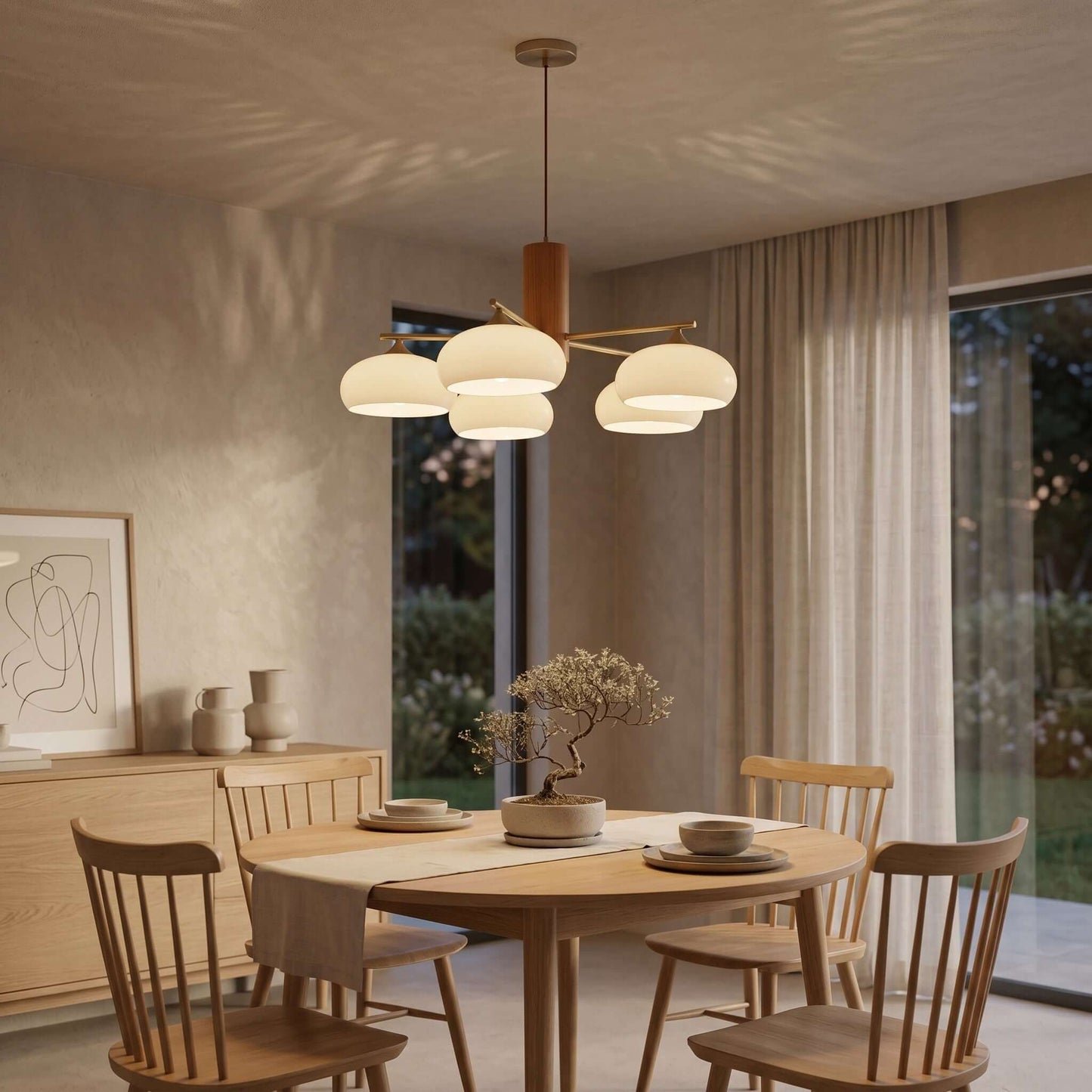 Glass Persimmon Chandelier
