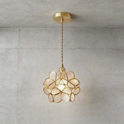 Glass Petal Pendant Light