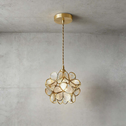 Glass Petal Pendant Light