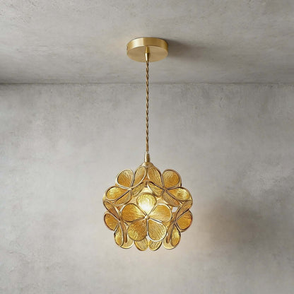 Glass Petal Pendant Light