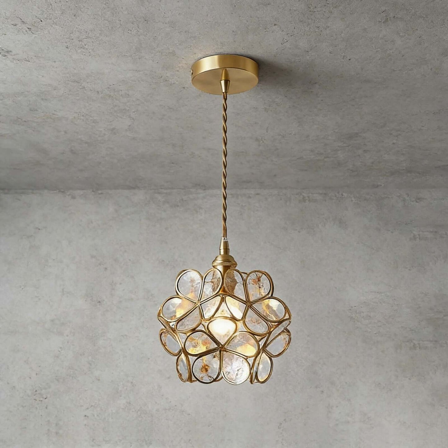 Glass Petal Pendant Light