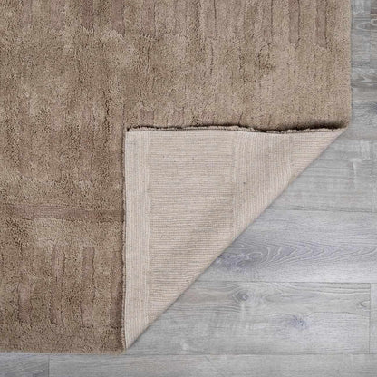 Washable Handmade Wool Rug - Brown - Clearance