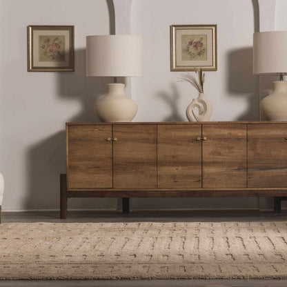 Washable Handmade Wool Rug - Brown - Clearance