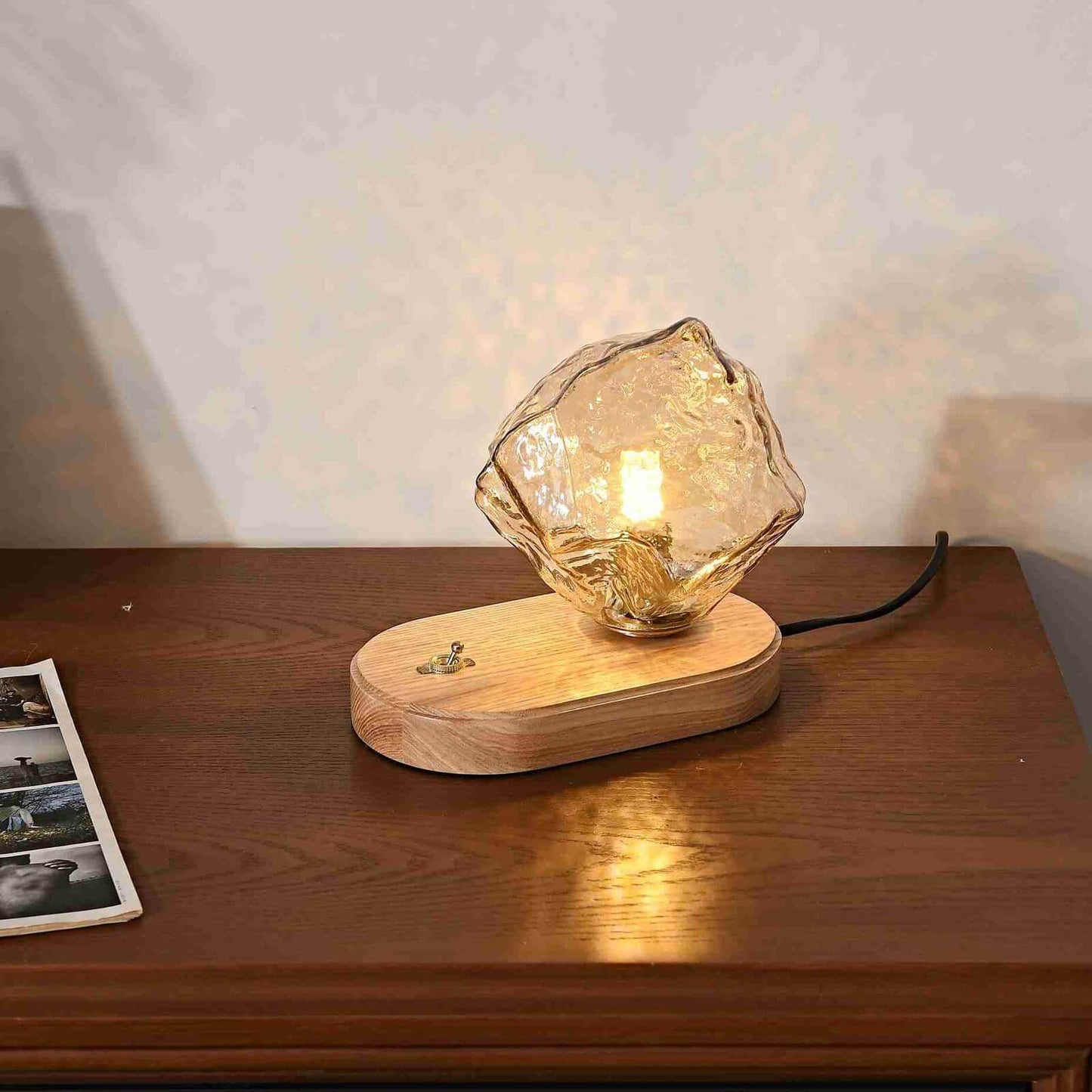Ice Stone Glass Table Lamp