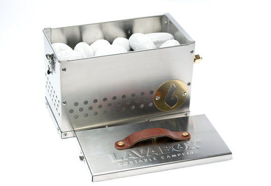 The Hekla: 304 Stainless Steel LavaBox with Dual-Burner