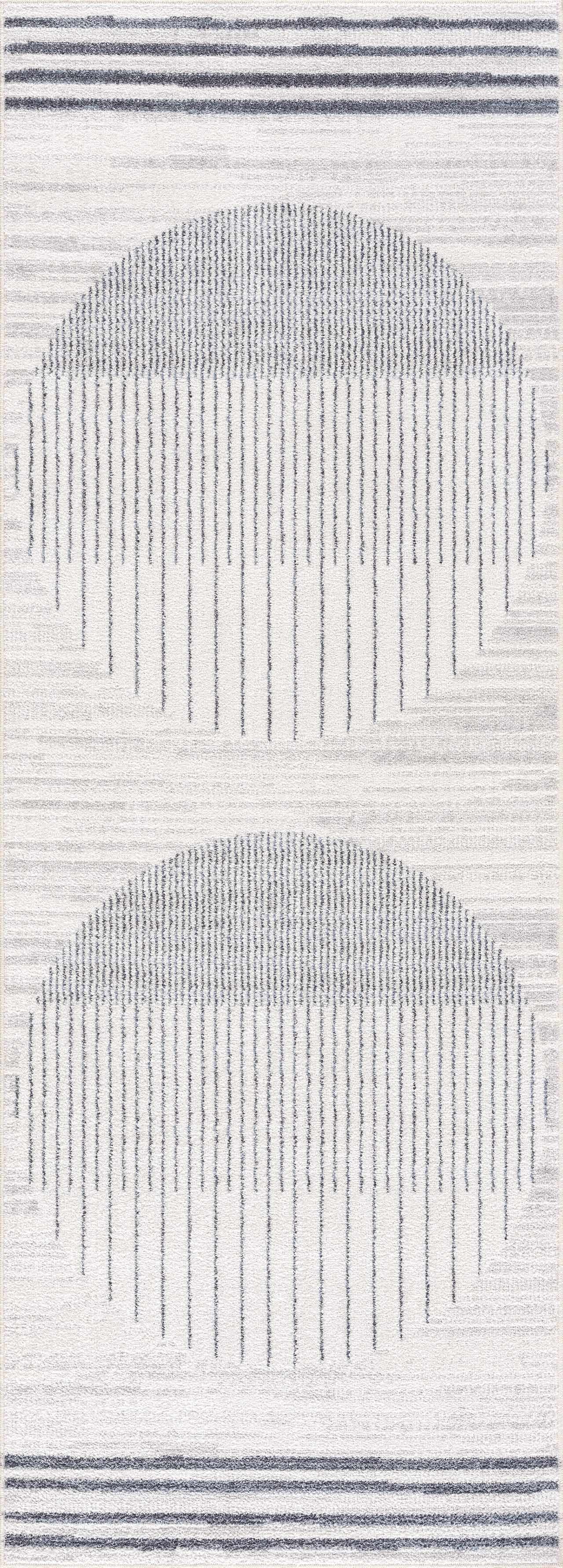 Thad Medium Gray Washable Area Rug