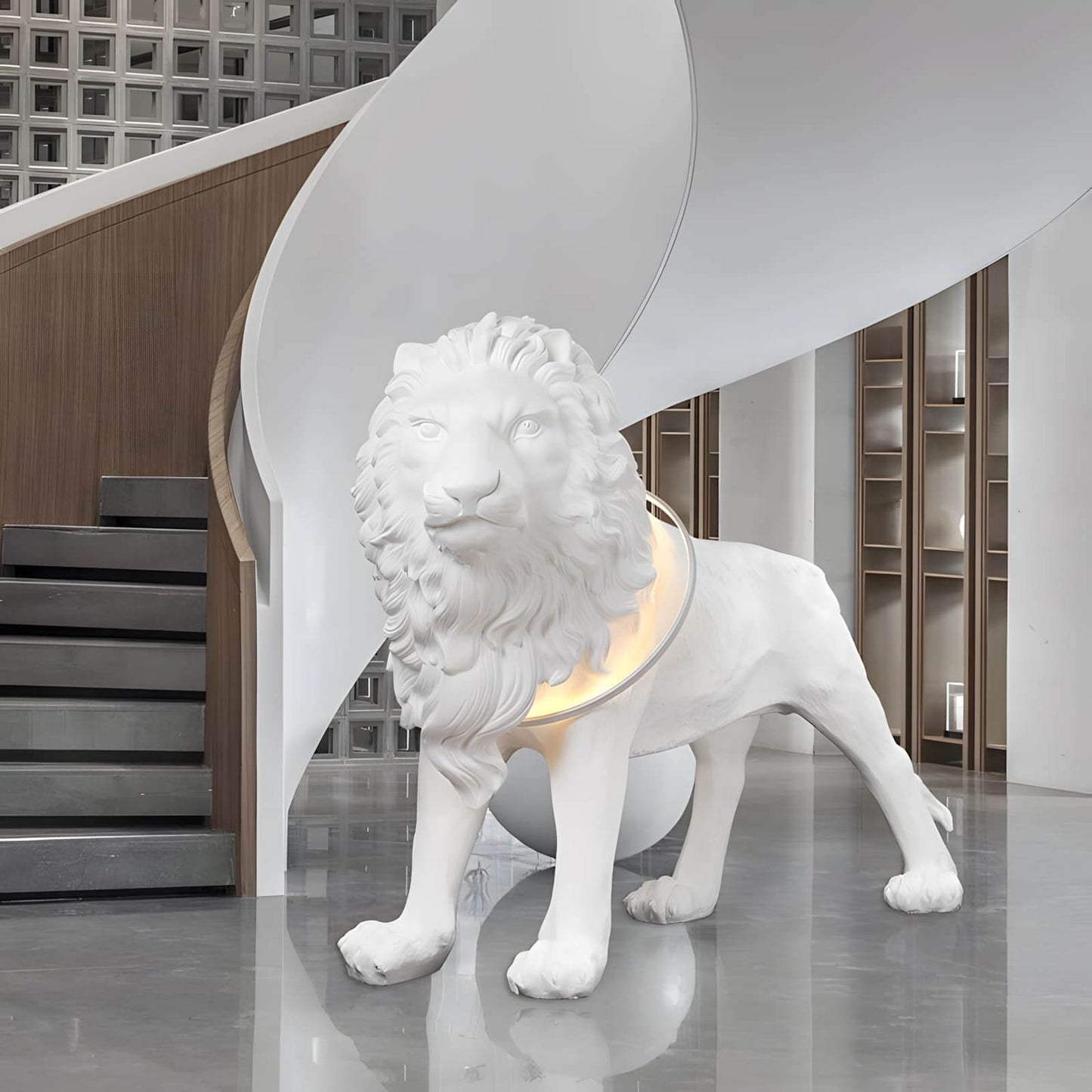 Lion King Sculpture Floor Lamp