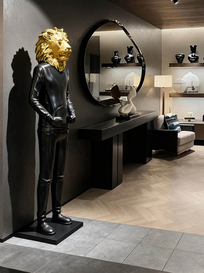 Lion Head Man Sculptural