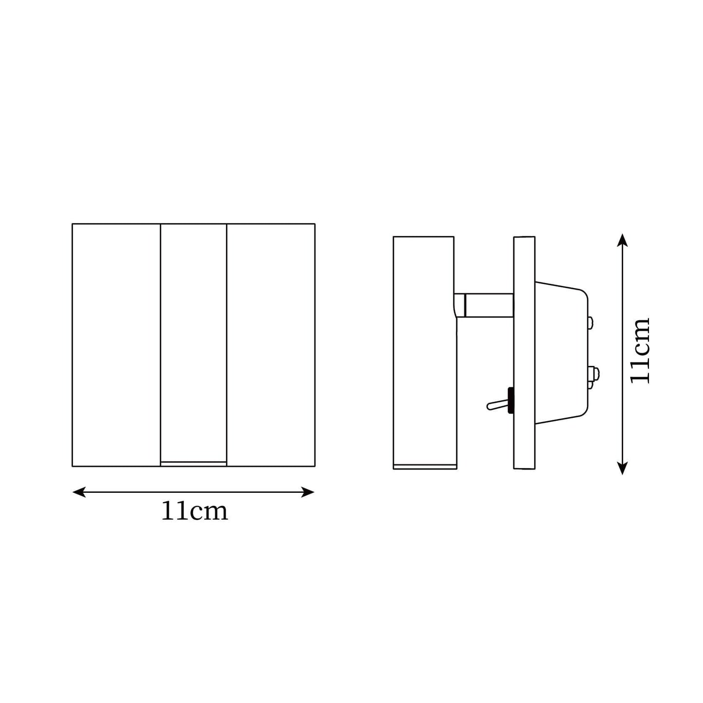 Micro Square Switched Sconce