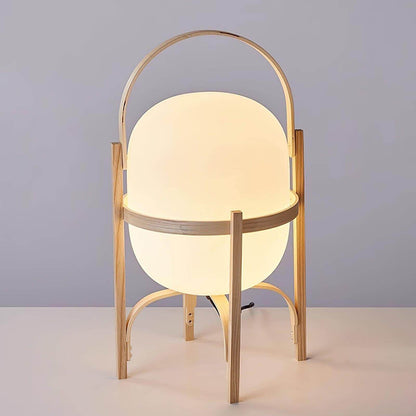 Portable Lantern Glass Table Lamp