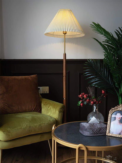 Mid Century Pleated Floor Lamp
