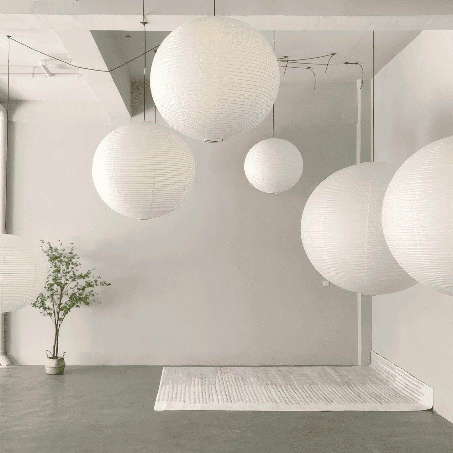 Rice Paper Round A Pendant Light