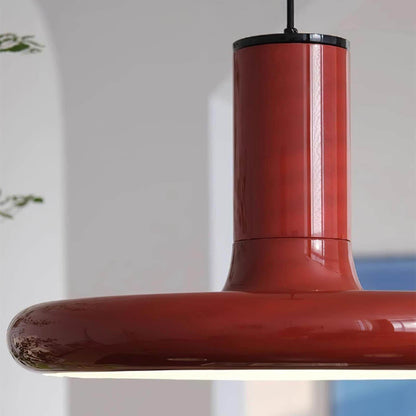Red Frisbee Pendant Lamp