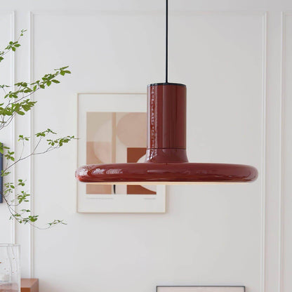 Red Frisbee Pendant Lamp
