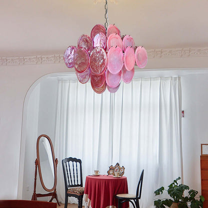 Murano Disk Chandelier 20"