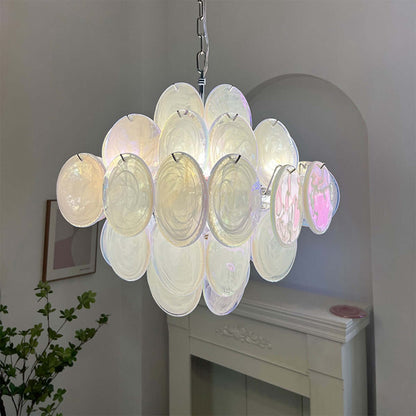 Murano Disk Chandelier 20"