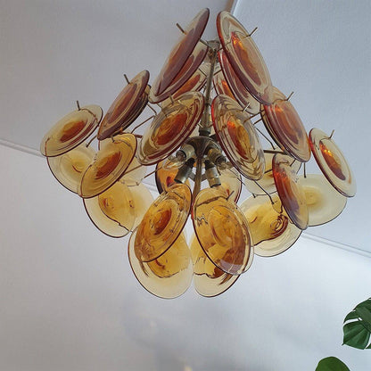 Murano Disk Chandelier 22"