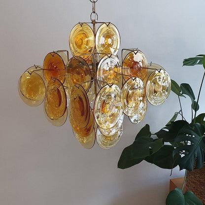 Murano Disk Chandelier 22"