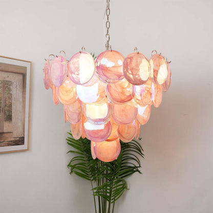 Murano Disk Chandelier 27"
