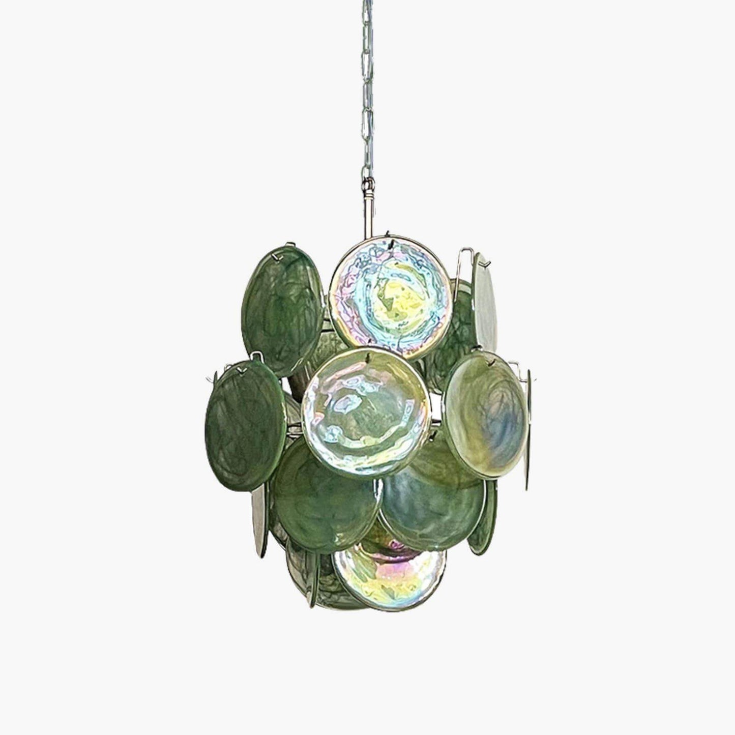 Murano Iridescent Glass Chandelier 17.7″