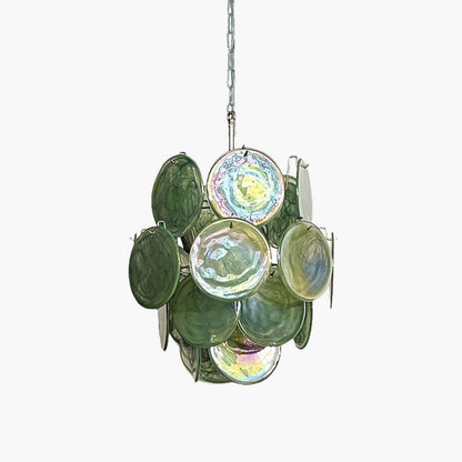 Murano Iridescent Glass Chandelier 17.7″