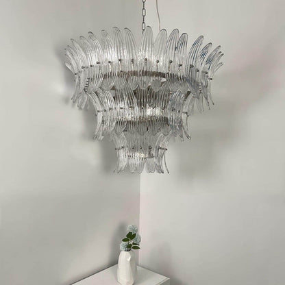 Murano Palmette Glass Chandelier