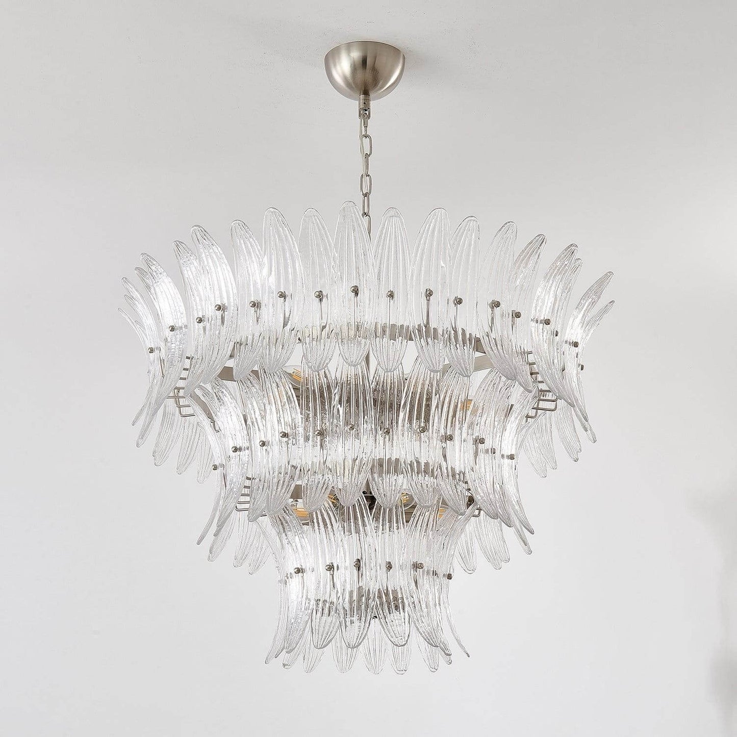 Murano Palmette Glass Chandelier