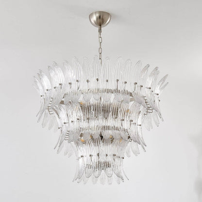 Murano Palmette Glass Chandelier