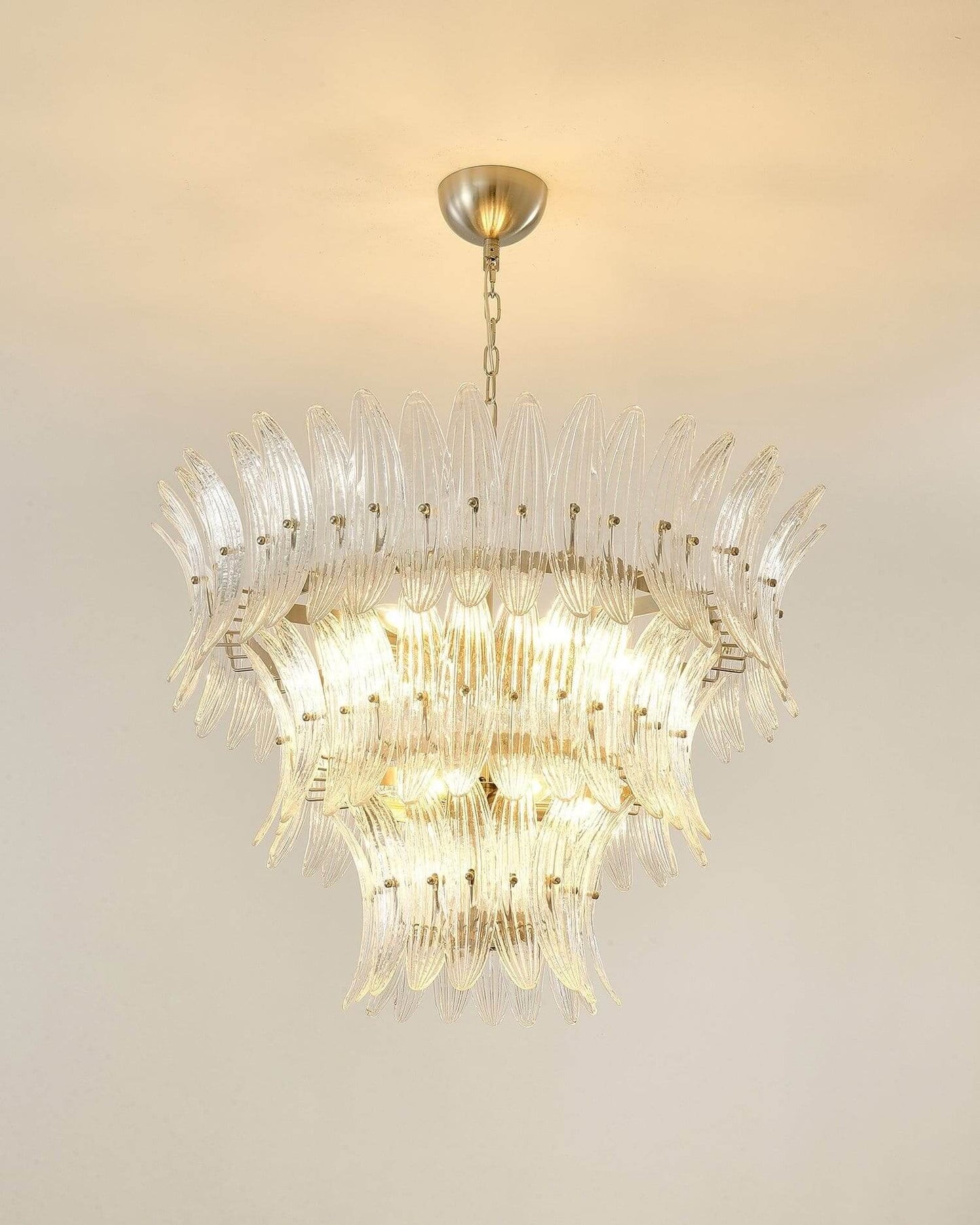 Murano Palmette Glass Chandelier
