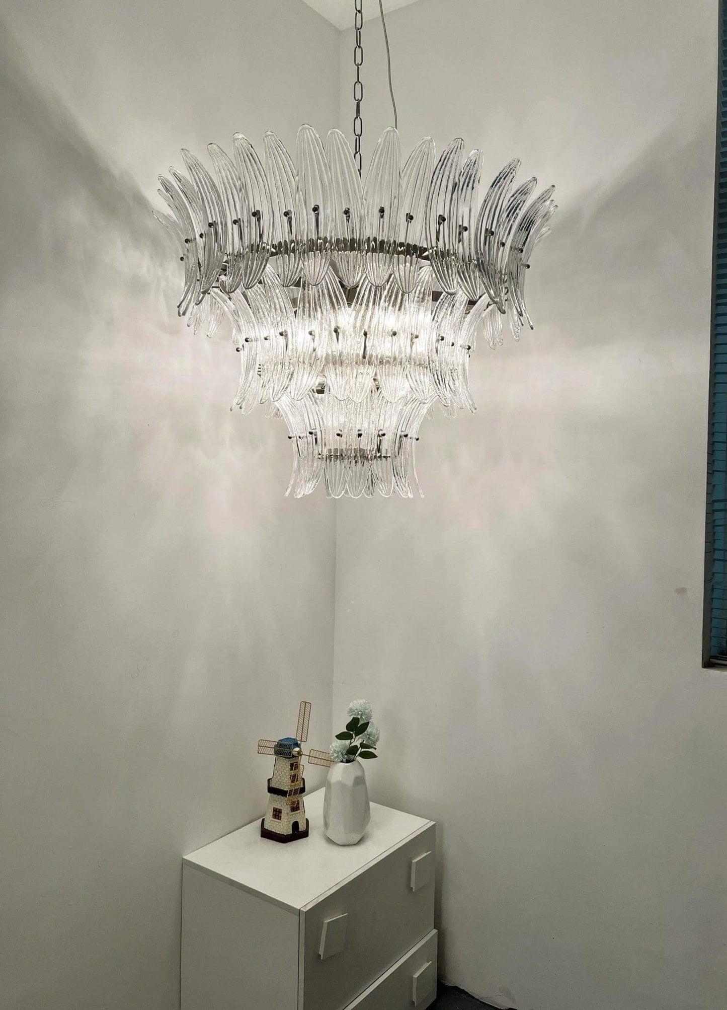 Murano Palmette Glass Chandelier