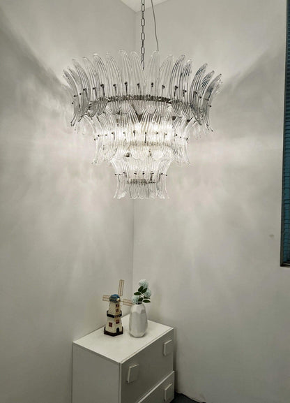 Murano Palmette Glass Chandelier