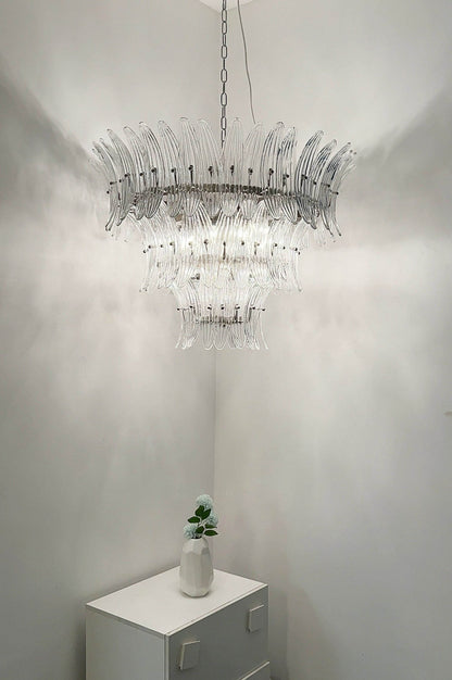 Murano Palmette Glass Chandelier