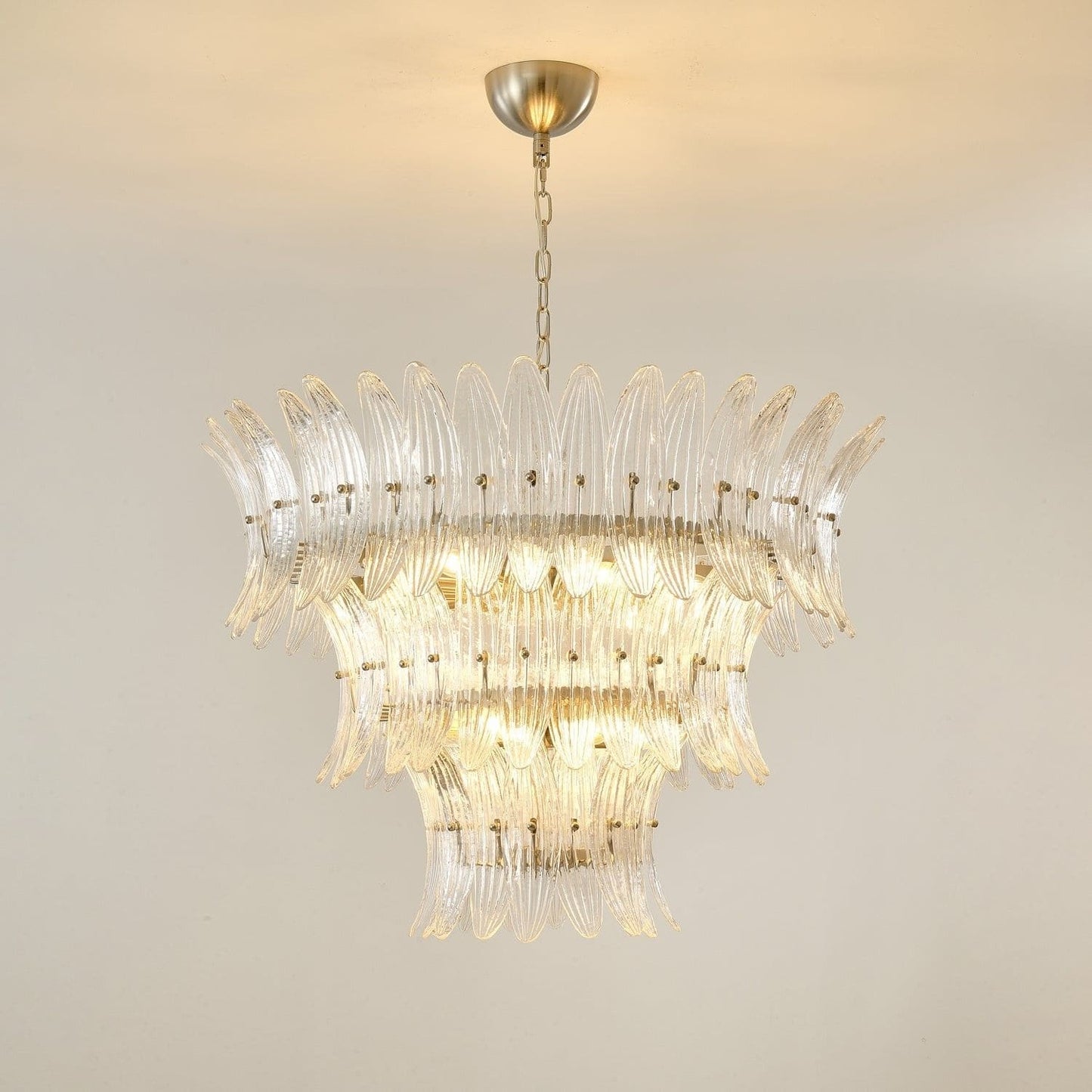Murano Palmette Glass Chandelier