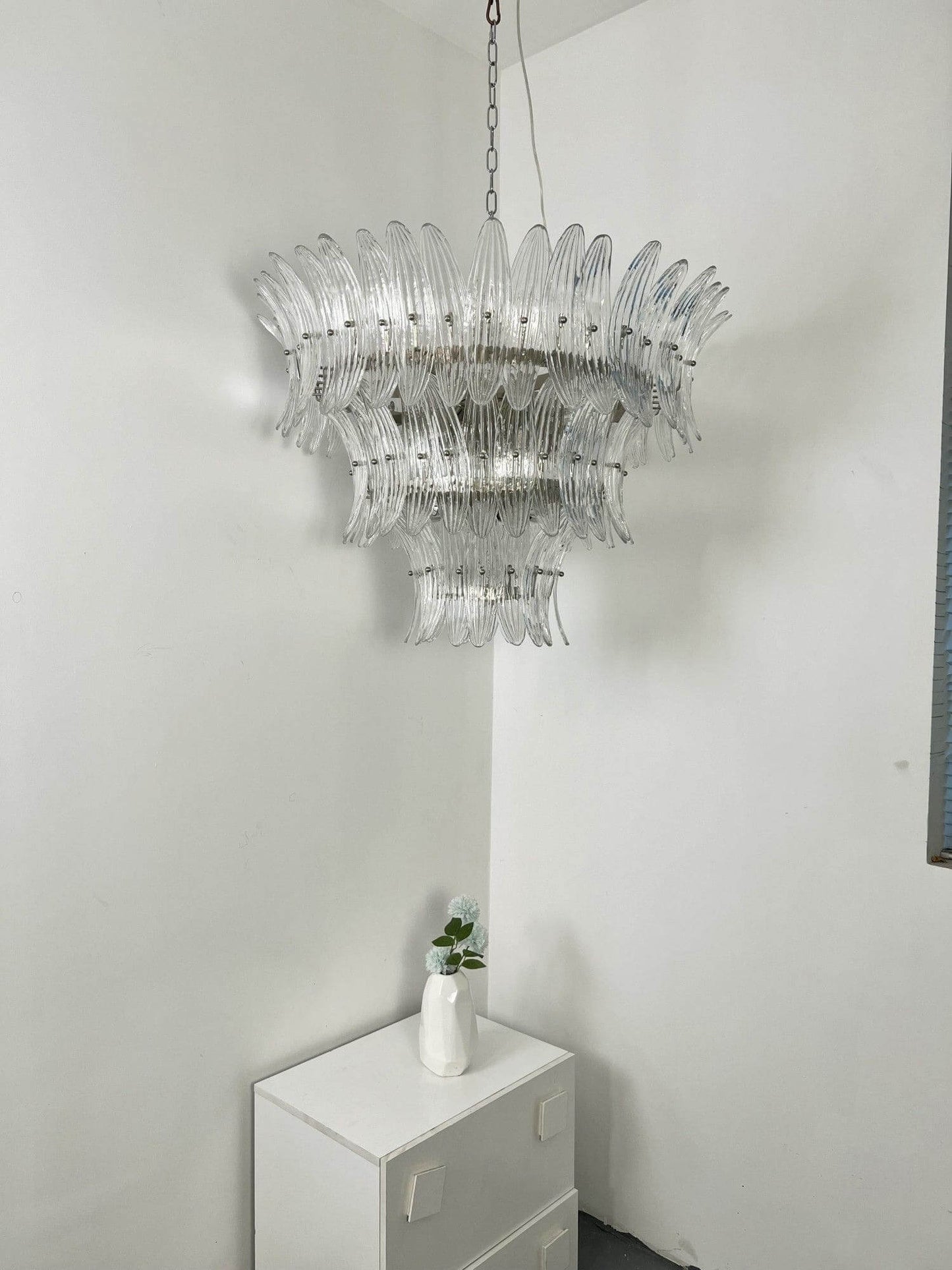 Murano Palmette Glass Chandelier