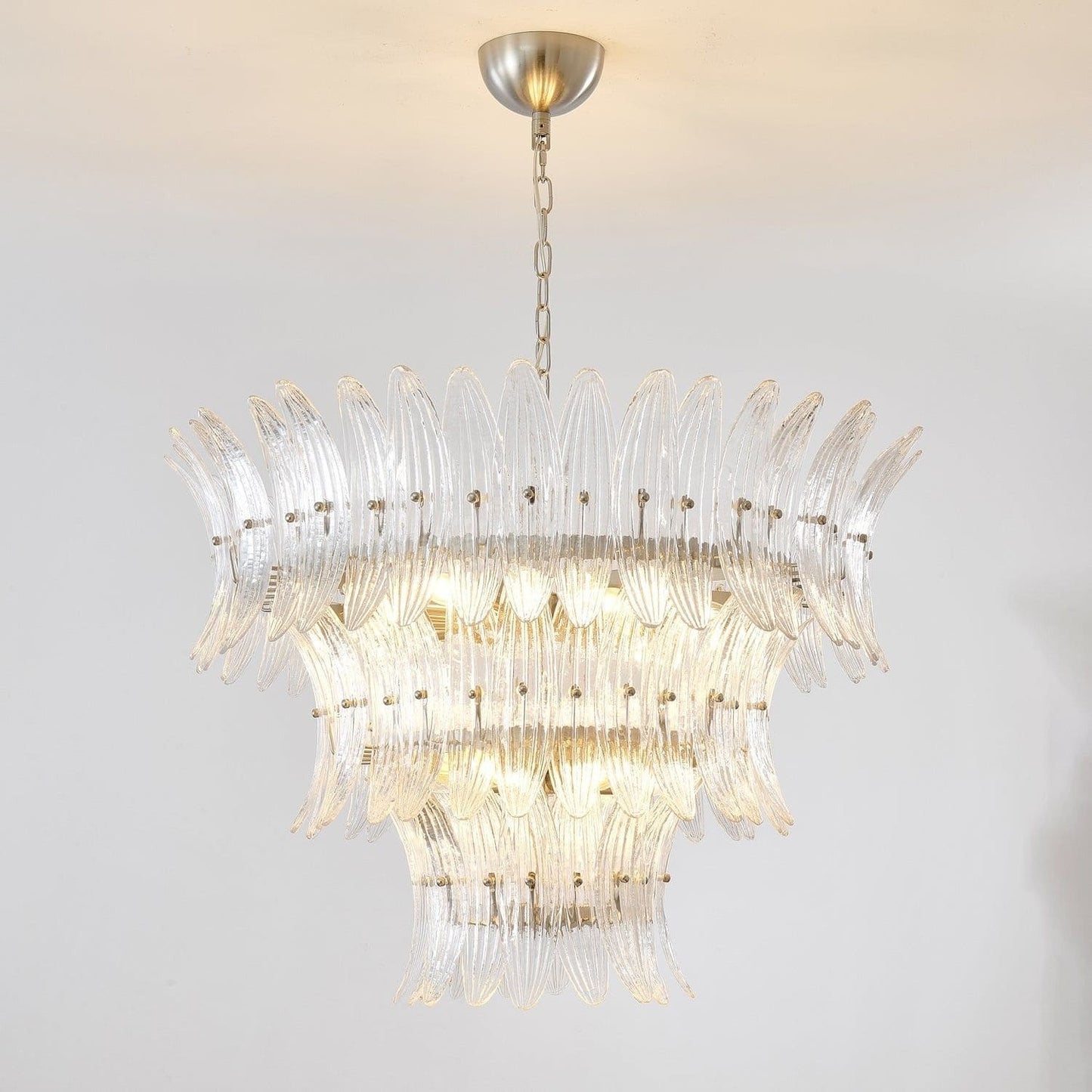 Murano Palmette Glass Chandelier