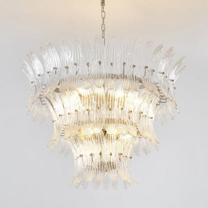 Murano Palmette Glass Chandelier