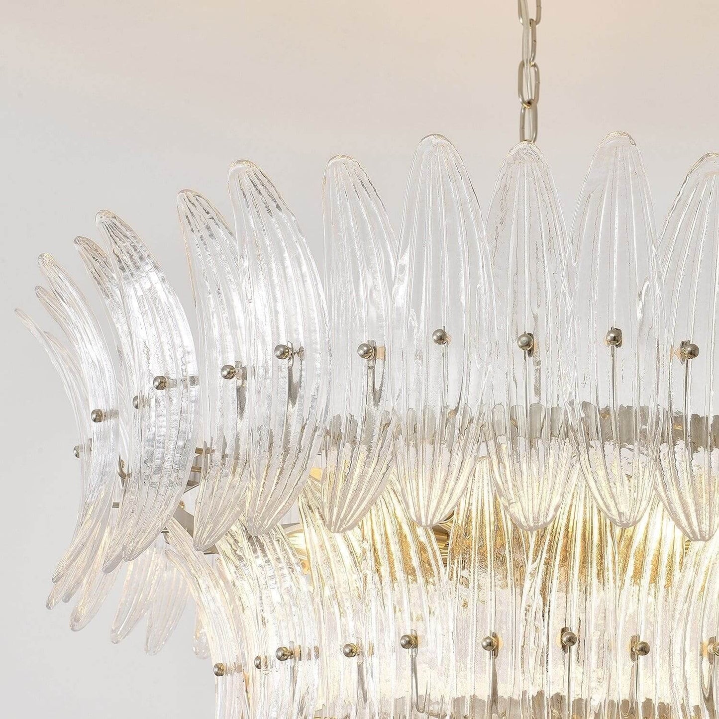 Murano Palmette Glass Chandelier