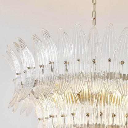 Murano Palmette Glass Chandelier