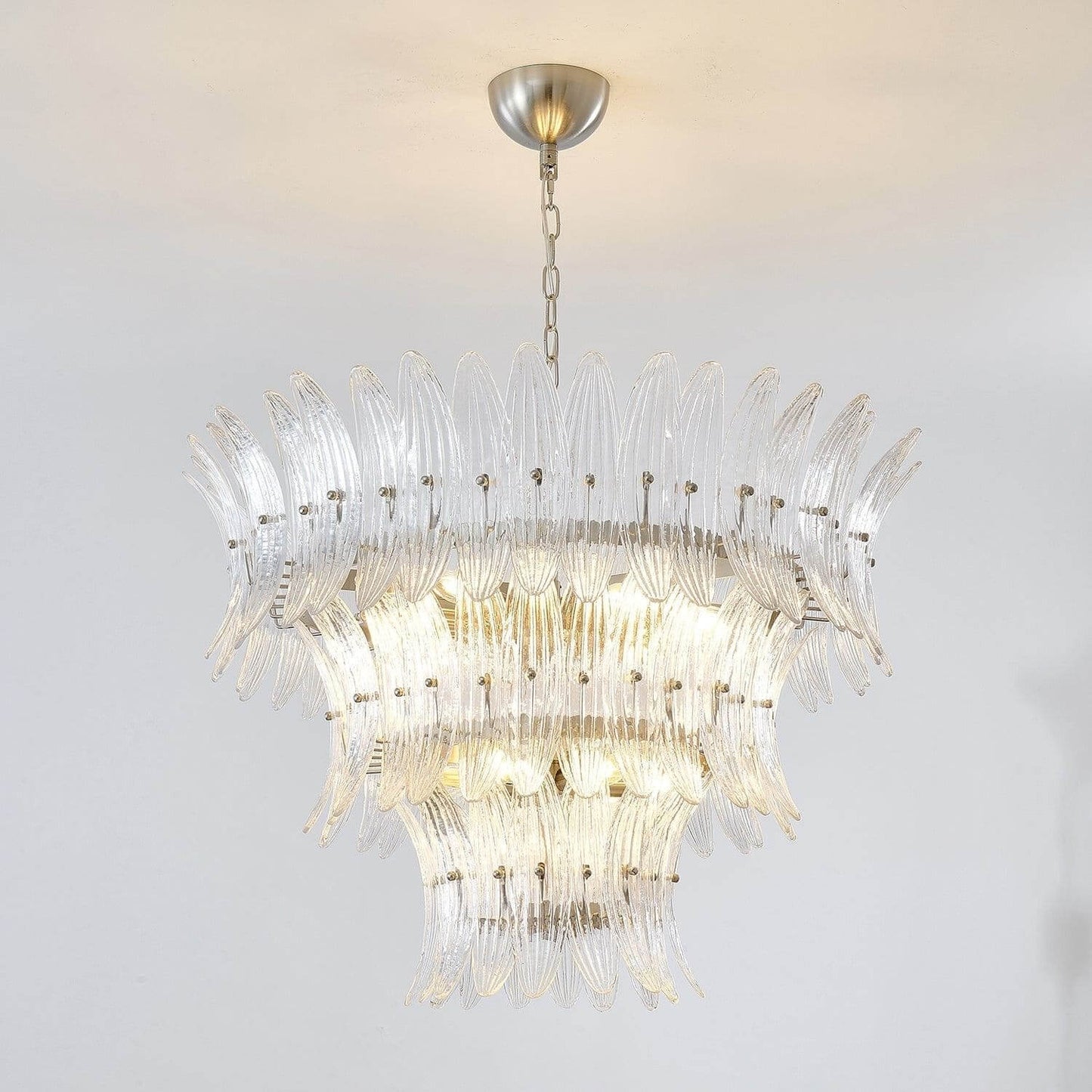 Murano Palmette Glass Chandelier