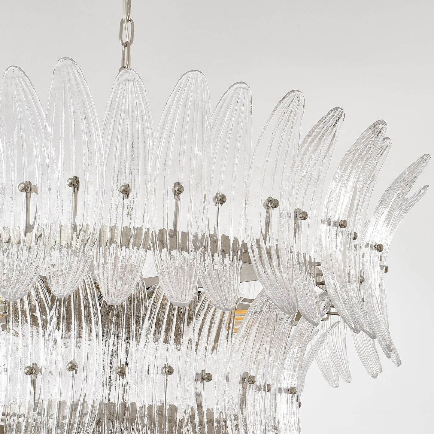 Murano Palmette Glass Chandelier