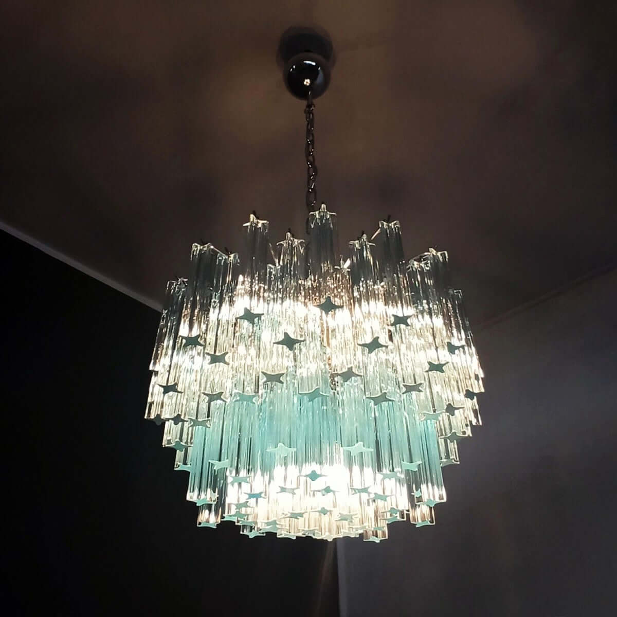 Murano Prisms Chandelier 18"
