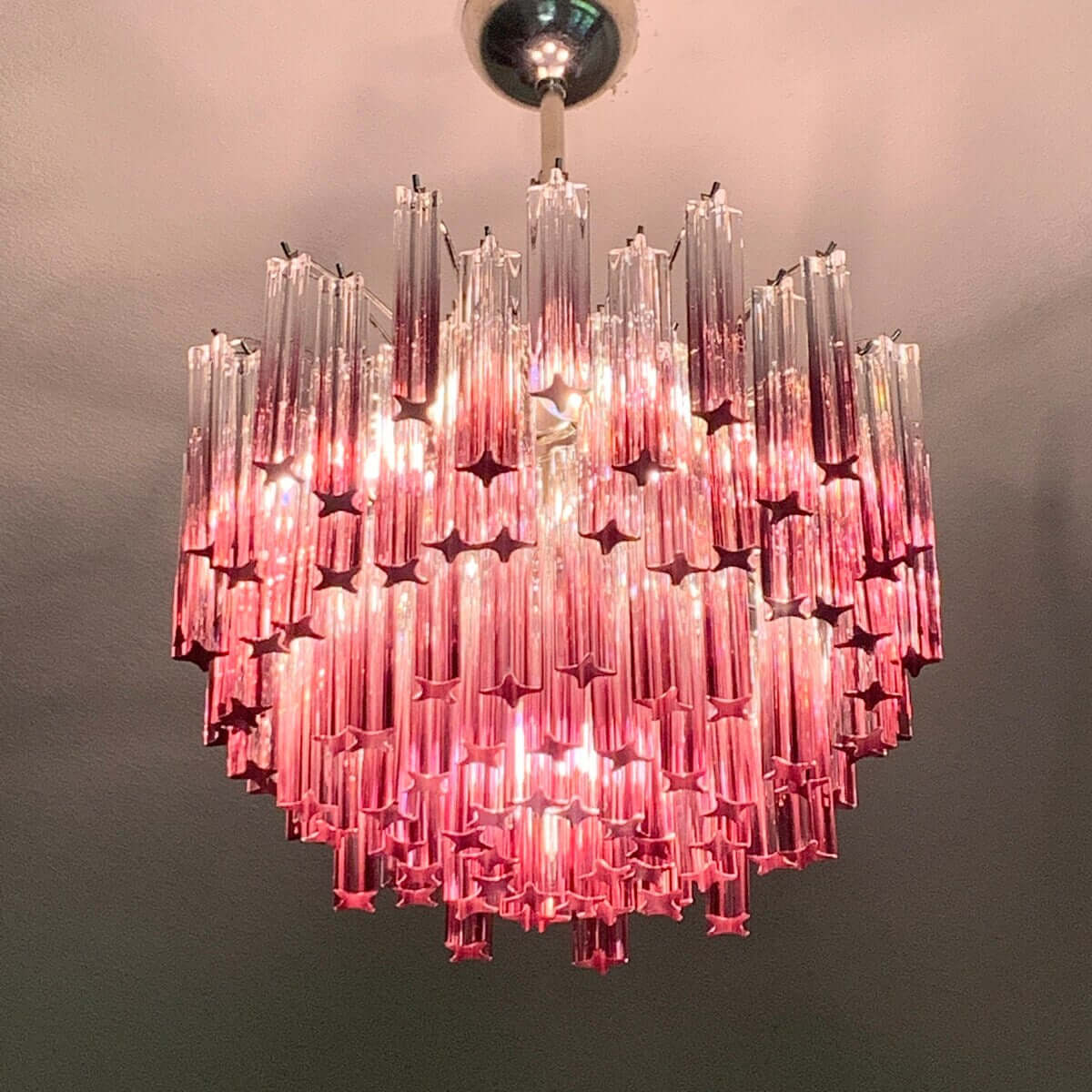 Murano Prisms Chandelier 18"