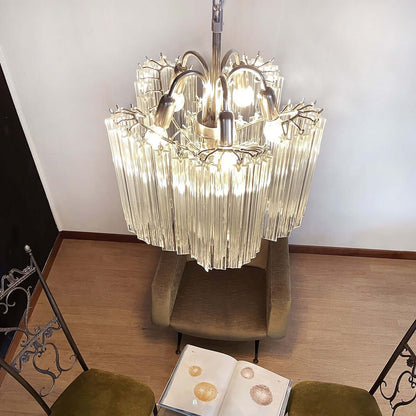 Murano Prisms Flower Chandelier 16"