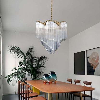 Murano Prisms Flower Chandelier 24"