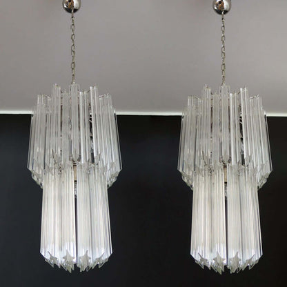 Murano Prisms Long Chandelier 12"