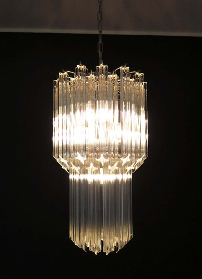 Murano Prisms Long Chandelier 12"