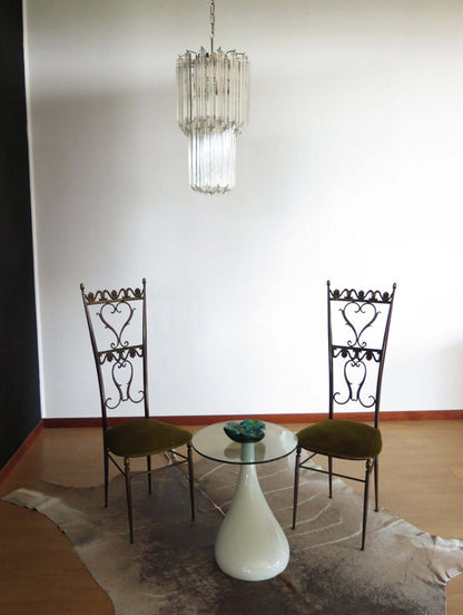 Murano Prisms Long Chandelier 12"