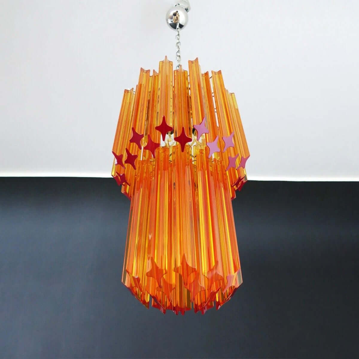 Murano Prisms Long Chandelier 12"